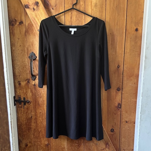 Leith whimsical Black 3/4 Sleeve Dress/Tunic mod structured dress - Picture 1 of 3